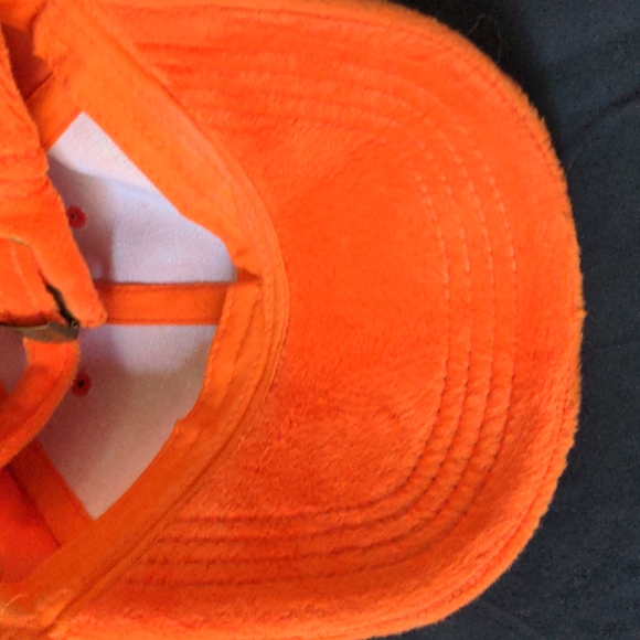 Buda Bean Orange Plush Size Free Hat Made in Korea - Picture 3 of 6